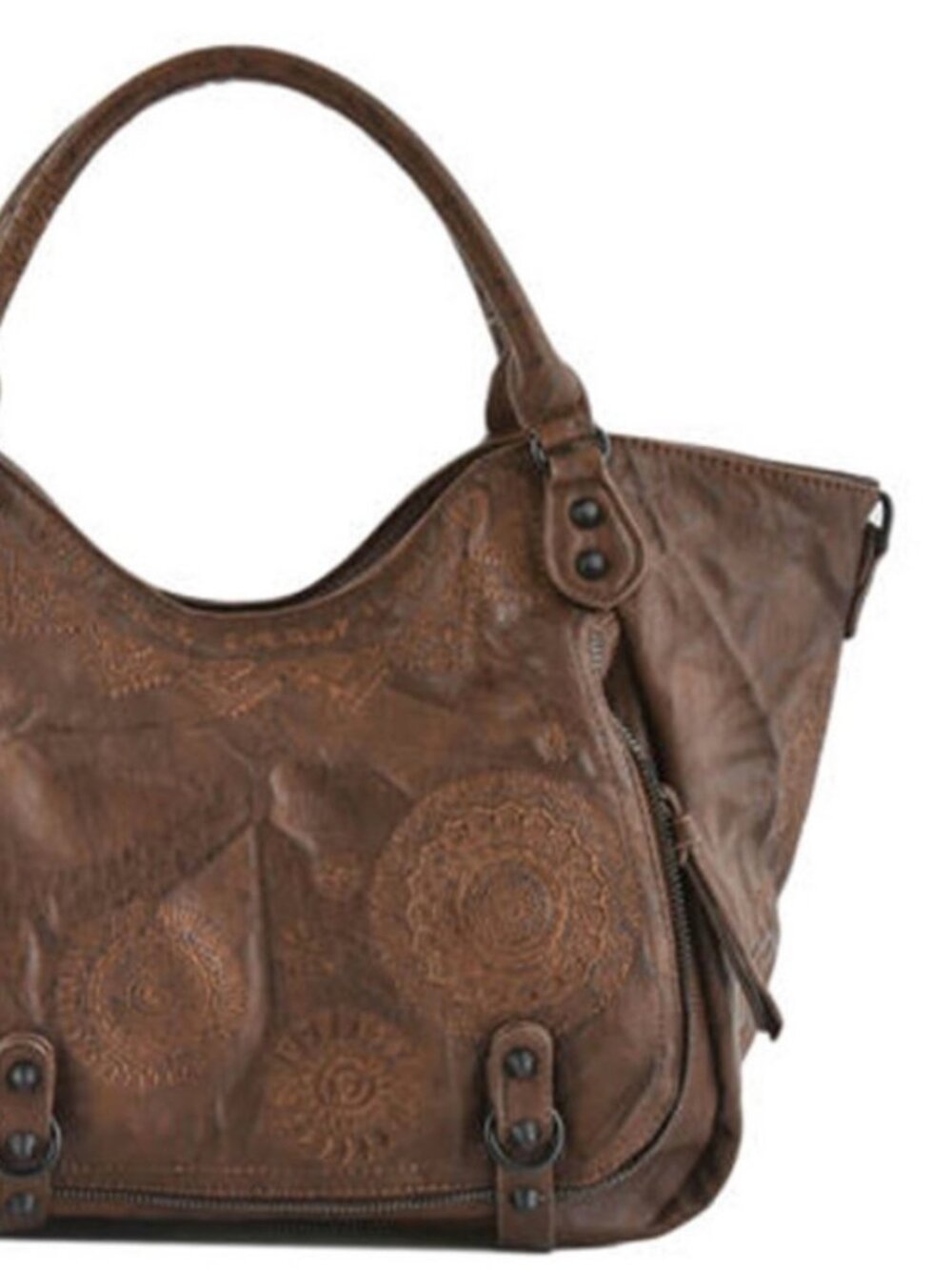 Desigual Albita Rotterdam Boho Crossbody Shoulder Bag - Tobacco Brown